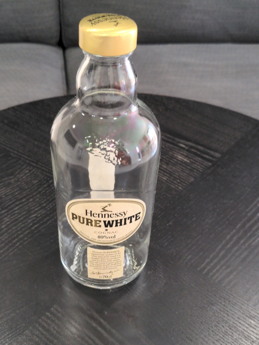 Hennessy Pure White Cognac Empty Bottle